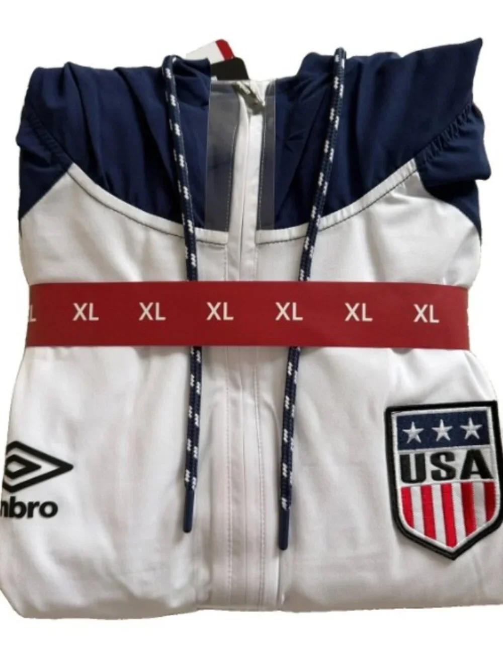 Umbro Team USA Team Pullover Jacket XL Half Zip with Front Zip Pocket